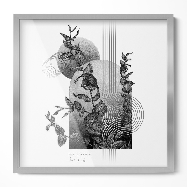 Argentata Cornice Di Design 50x50 cm