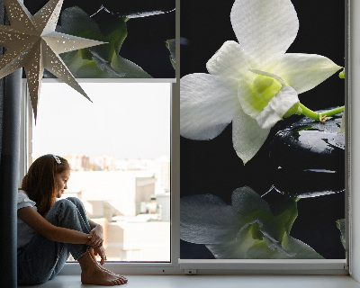 Tenda a rullo da interno con stampa di orchidee ed eleganza
