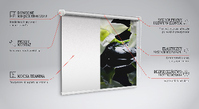 Tenda a rullo da interno con stampa di orchidee ed eleganza