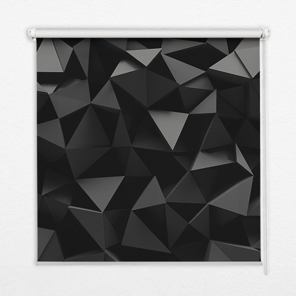 Tenda a rullo da interno nel colore nero origami