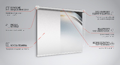 Tenda a rullo per porta finestra con design color acciaio astratto