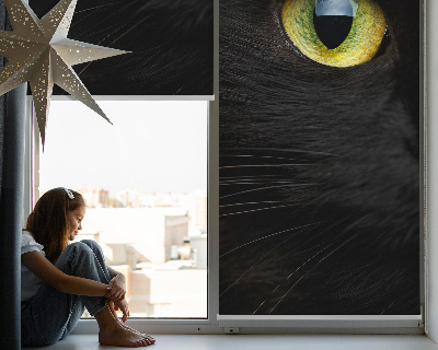 Tenda a rullo per interni modello occhi di gatto per finestra