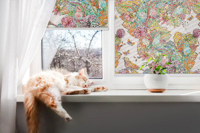 Tenda a rullo per finestra con motivo colorato ispirato alla natura