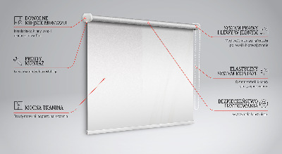 Tenda a rullo per porta finestra con motivo a onda su sfondo bianco