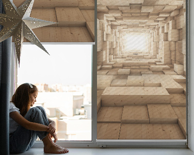 Tenda a rullo interna per finestra con stampa effetto legno 3D