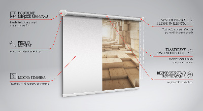 Tenda a rullo interna per finestra con stampa effetto legno 3D