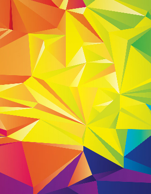 Tenda a rullo per finestra con motivo origami colorato