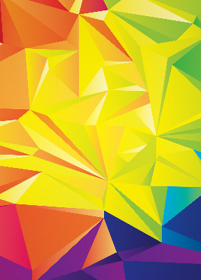 Tenda a rullo per finestra con motivo origami colorato