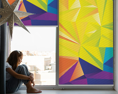 Tenda a rullo per finestra con motivo origami colorato