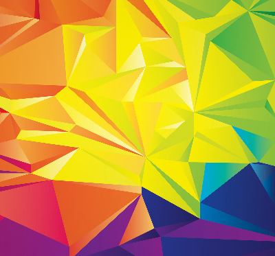 Tenda a rullo per finestra con motivo origami colorato