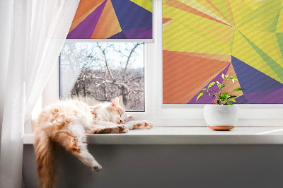 Tenda a rullo per finestra con motivo origami colorato
