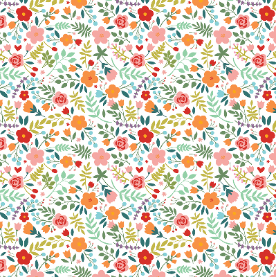 Tenda a rullo interna per finestra con stampa di fiori dipinti