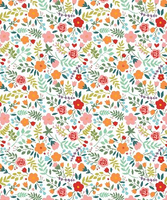 Tenda a rullo interna per finestra con stampa di fiori dipinti