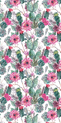 Tenda a rullo da interno con fantasia a fiori di cactus