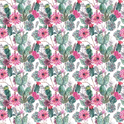 Tenda a rullo da interno con fantasia a fiori di cactus