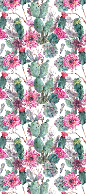 Tenda a rullo da interno con fantasia a fiori di cactus