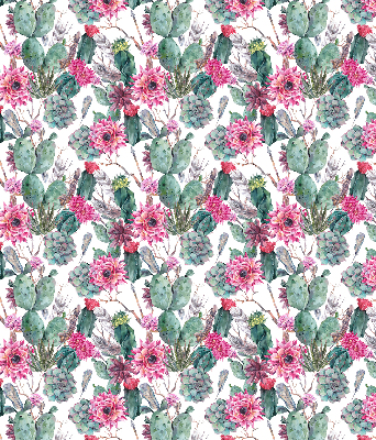 Tenda a rullo da interno con fantasia a fiori di cactus