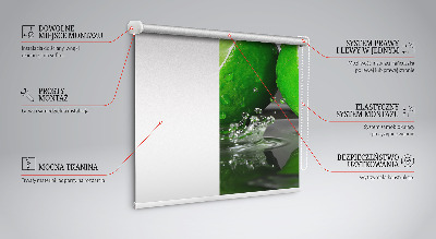 Tenda a rullo per porta finestra nel colore calce in acqua
