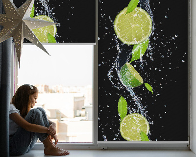 Tenda a rullo per finestra con stampa effetto pietra che cade in acqua