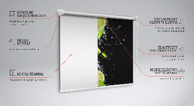 Tenda a rullo per finestra con stampa effetto pietra che cade in acqua