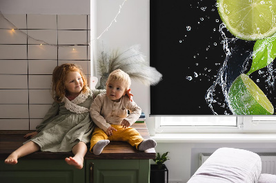 Tenda a rullo per finestra con stampa effetto pietra che cade in acqua