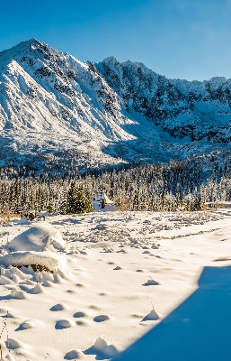 Tenda a rullo in tessuto con stampa a tema montagne