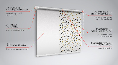 Tenda a rullo per porta finestra con motivo a triangoli