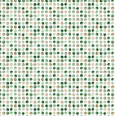Tenda a rullo per finestra con motivo a cerchi verdi