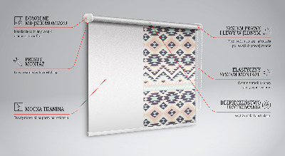 Tenda a rullo per finestra con motivo triangolare