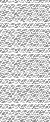 Tenda a rullo in tessuto con fantasia a triangoli e righe