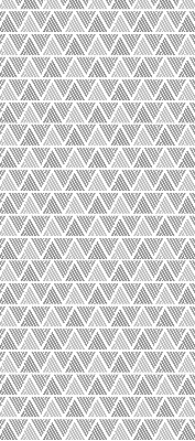Tenda a rullo in tessuto con fantasia a triangoli e righe