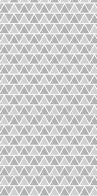 Tenda a rullo in tessuto con fantasia a triangoli e righe