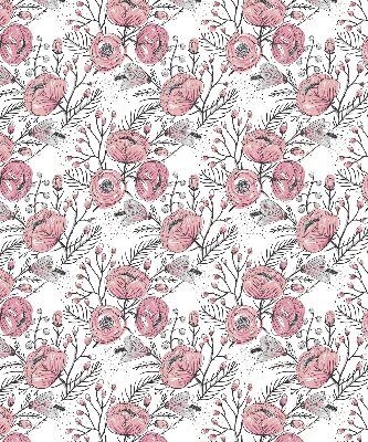 Tenda a rullo per finestra con stampa di boccioli di fiori
