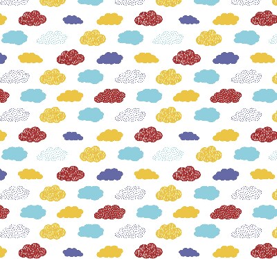 Tenda a rullo per finestra con fantasia a nuvole colorate