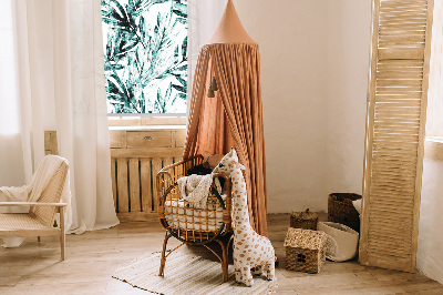 Tenda a rullo per porta finestra con motivo a foglie