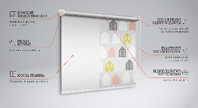 Tenda a rullo in tessuto disegnato