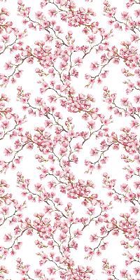 Tenda a rullo per finestra con stampa di petali rosa di boccioli su albero