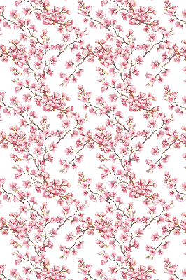 Tenda a rullo per finestra con stampa di petali rosa di boccioli su albero
