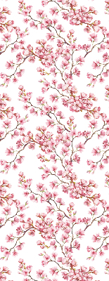 Tenda a rullo per finestra con stampa di petali rosa di boccioli su albero