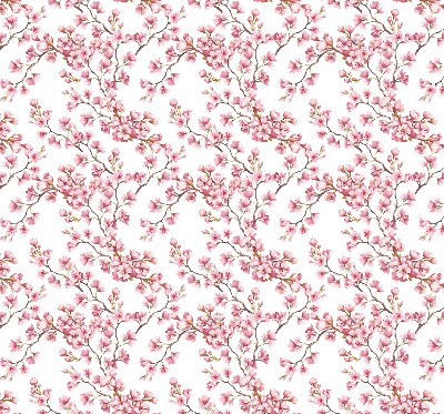 Tenda a rullo per finestra con stampa di petali rosa di boccioli su albero