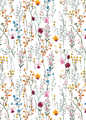 Tenda a rullo da interno con fantasia a fiori colorati