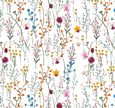 Tenda a rullo da interno con fantasia a fiori colorati