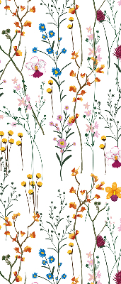 Tenda a rullo da interno con fantasia a fiori colorati