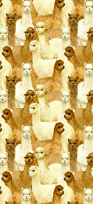 Tenda a rullo per finestra con stampa di un branco di alpaca