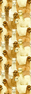 Tenda a rullo per finestra con stampa di un branco di alpaca