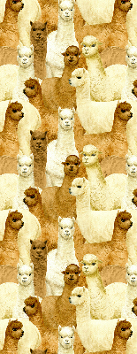 Tenda a rullo per finestra con stampa di un branco di alpaca