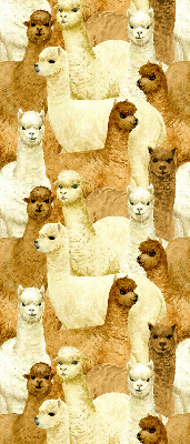 Tenda a rullo per finestra con stampa di un branco di alpaca