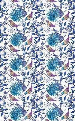 Tenda a rullo da interno con stampa di fiori blu dell'albero