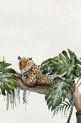 Tenda a rullo per finestra con stampa di ghepardi su un ramo