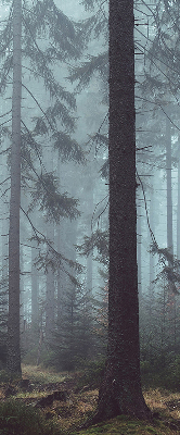 Tenda a rullo in tessuto con stampa di una foresta notturna